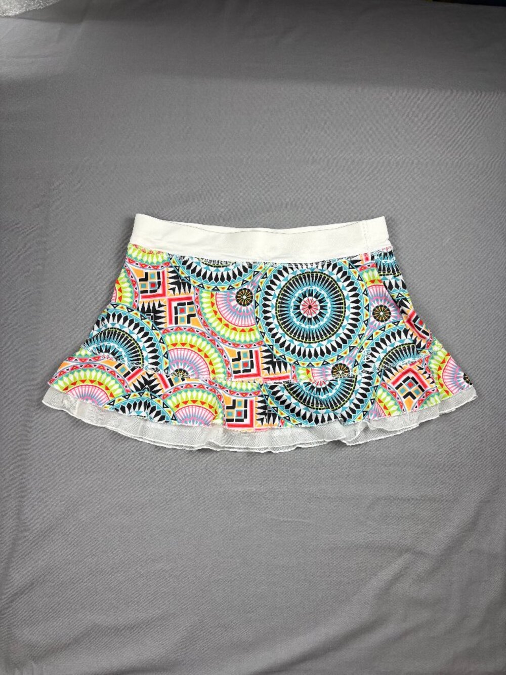 Sofibella Tennis Skort M Geometric Print Mesh Hem